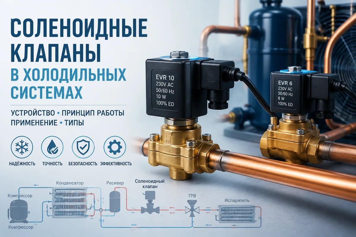 Соленоидные клапаны в холодильных системах: полное руководство от практика