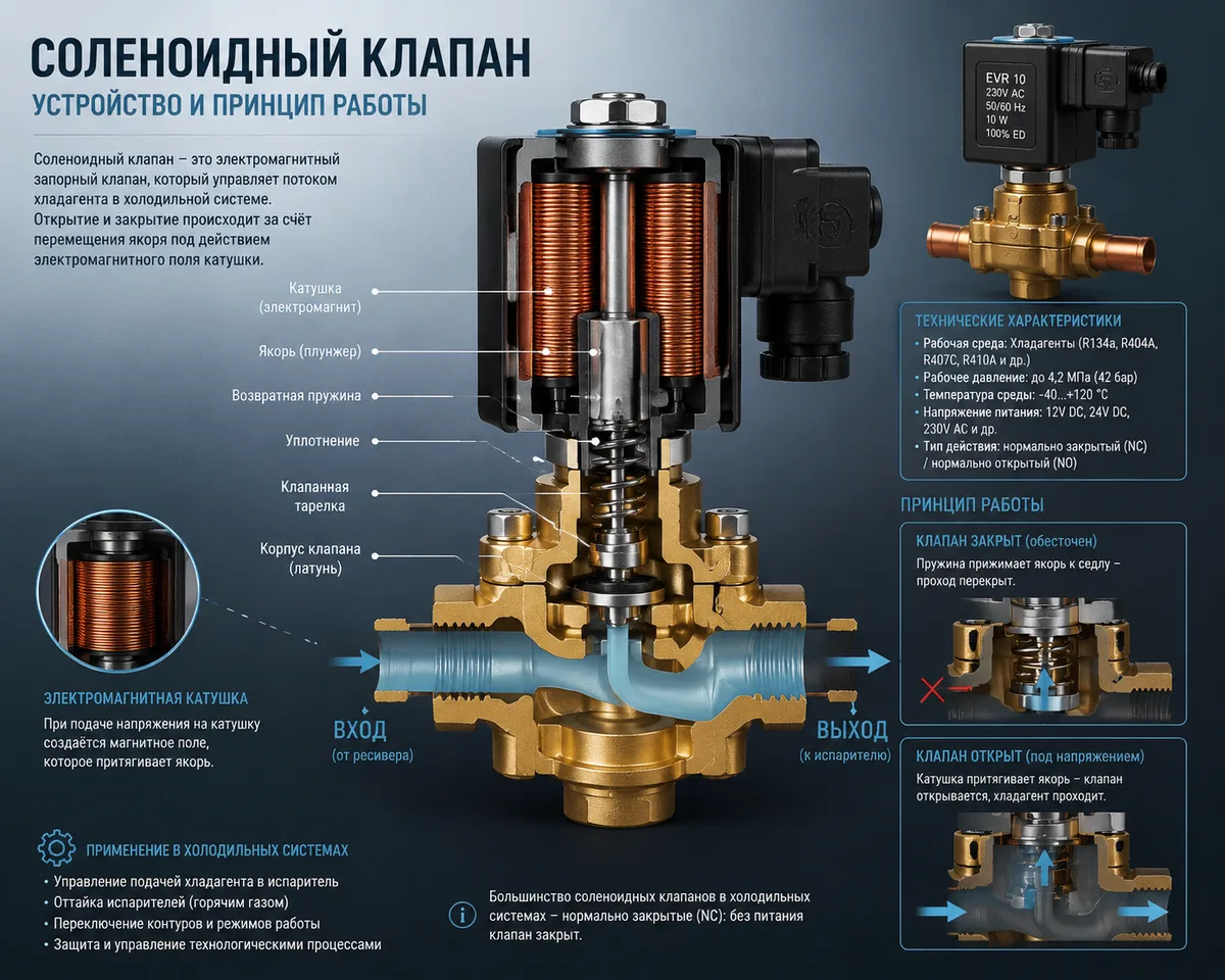 устройство соленоидного клапана